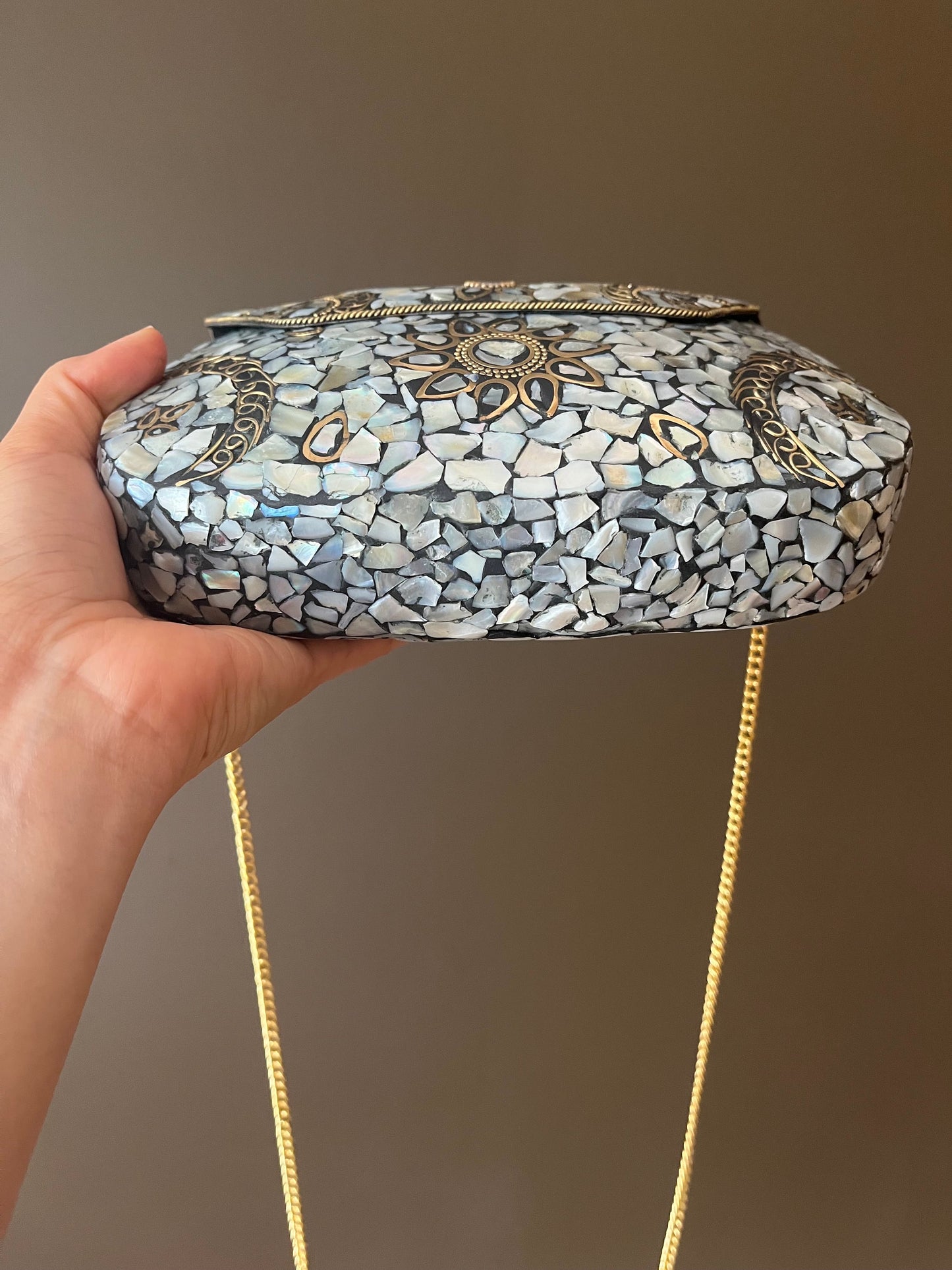 Mosaic Clutch Purse for Her | Metal Clutch | Indian Handmade Sling Bag | Vintage Style Purse | Handmade Clutch | Thanksgiving Gift for her