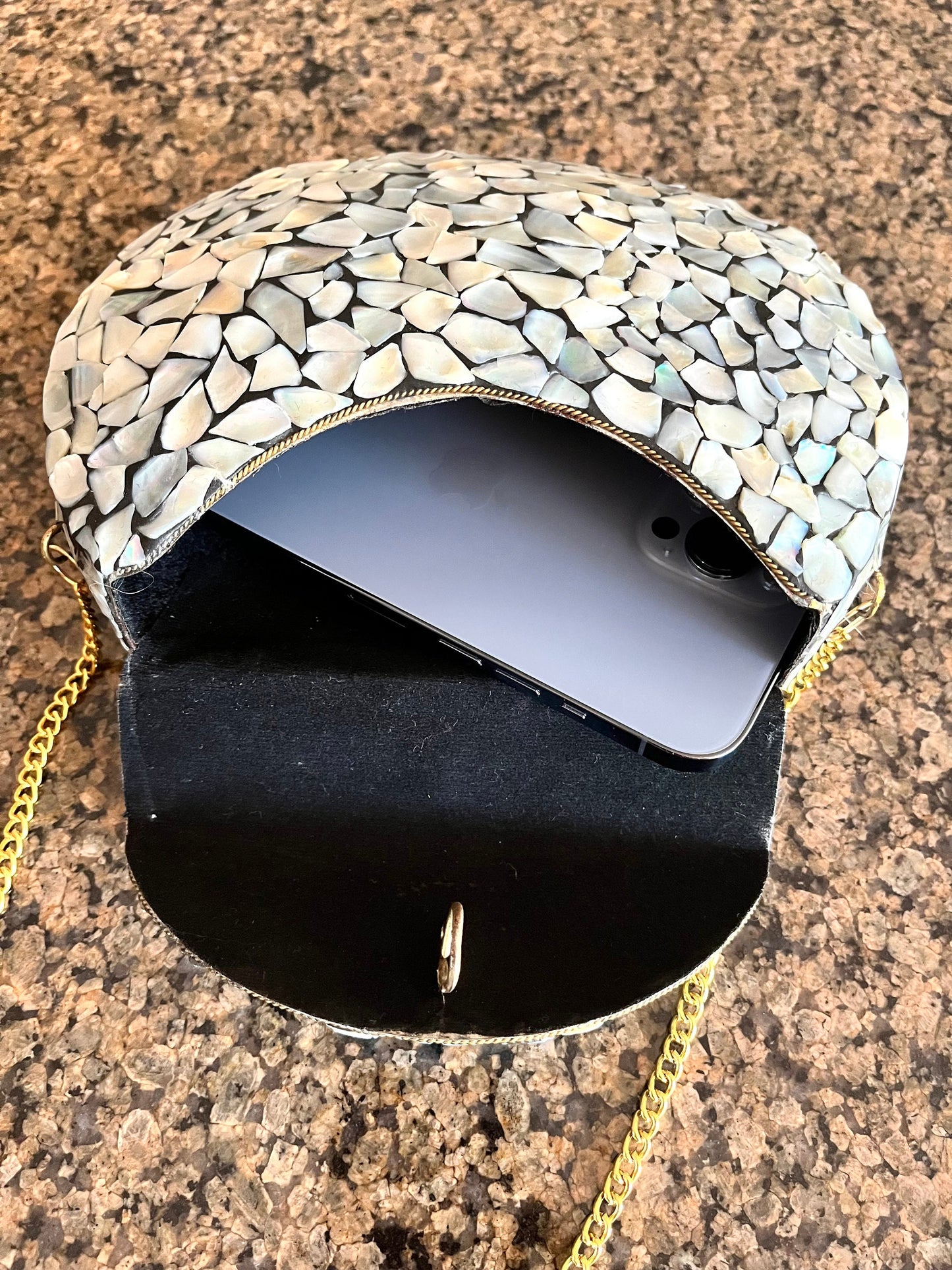 Mosaic Clutch Purse for Her | Metal Clutch | Indian Handmade Sling Bag | Vintage Style Purse | Handmade Clutch | Gift for her, Silver