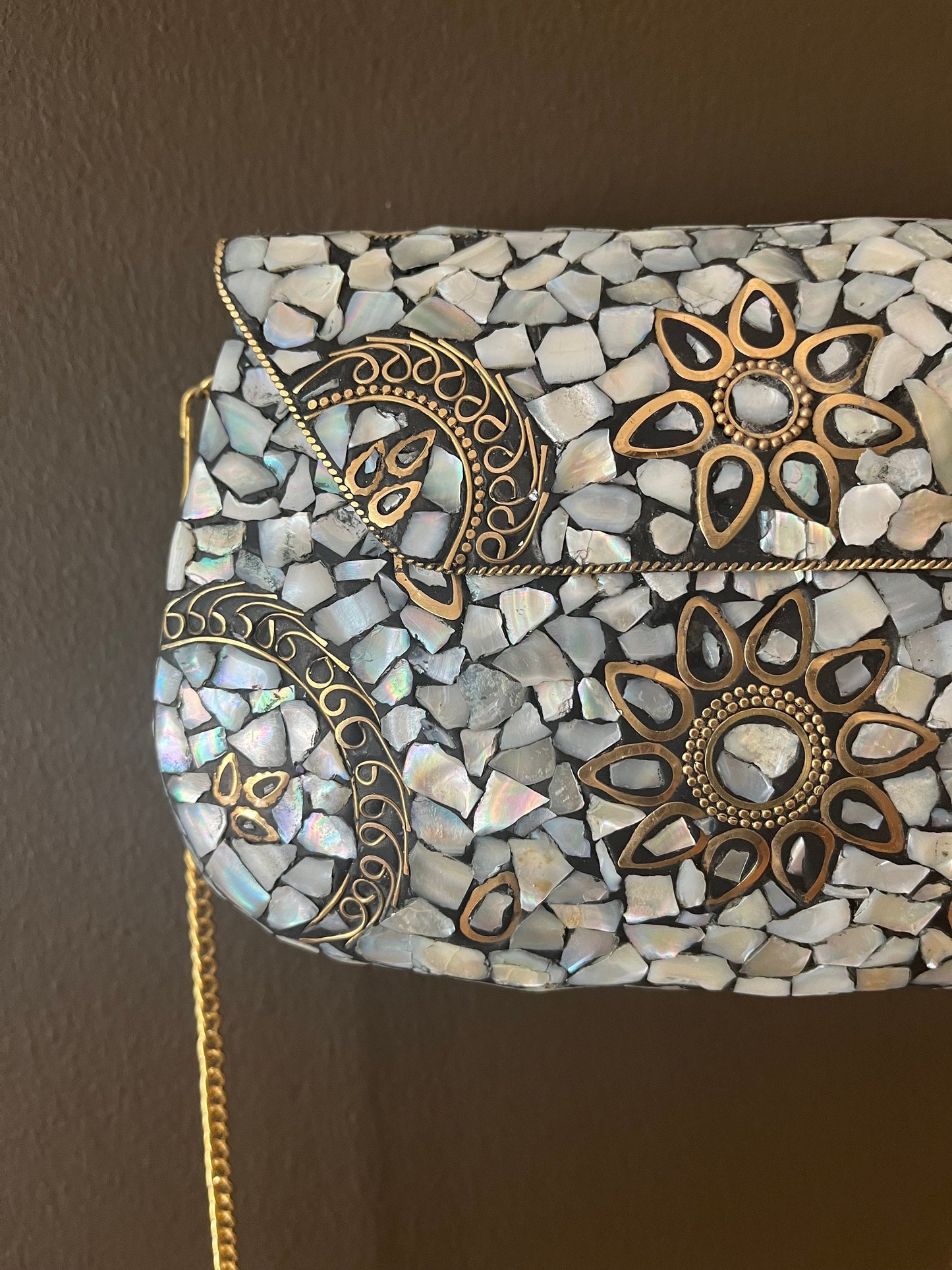 Mosaic Clutch Purse for Her | Metal Clutch | Indian Handmade Sling Bag | Vintage Style Purse | Handmade Clutch | Thanksgiving Gift for her