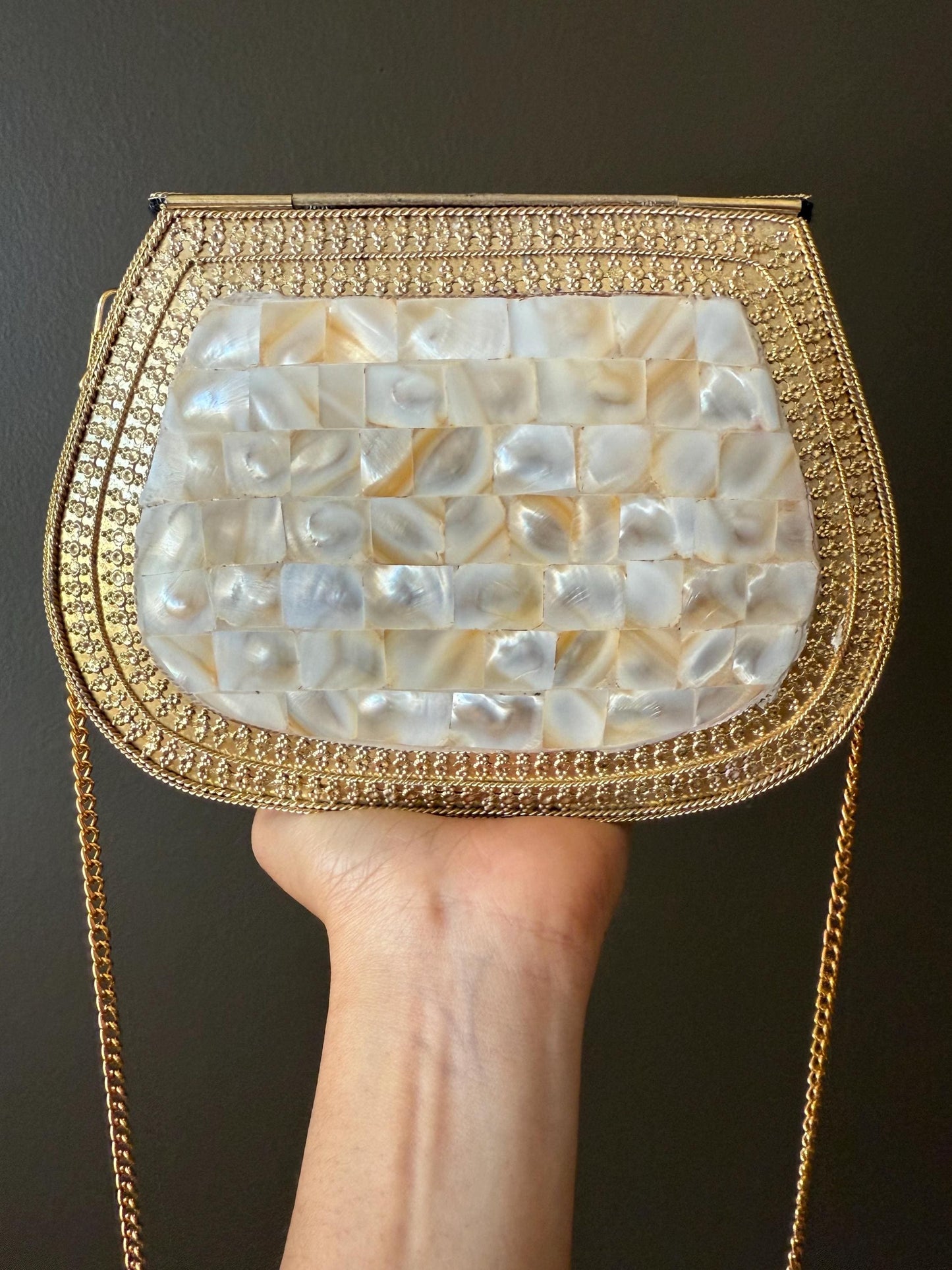 Mosaic Clutch Purse | Metal Clutch | Indian Handmade Sling Bag | Vintage Style Purse | Handmade Clutch |Evening Clutch, Golden Vintage Purse