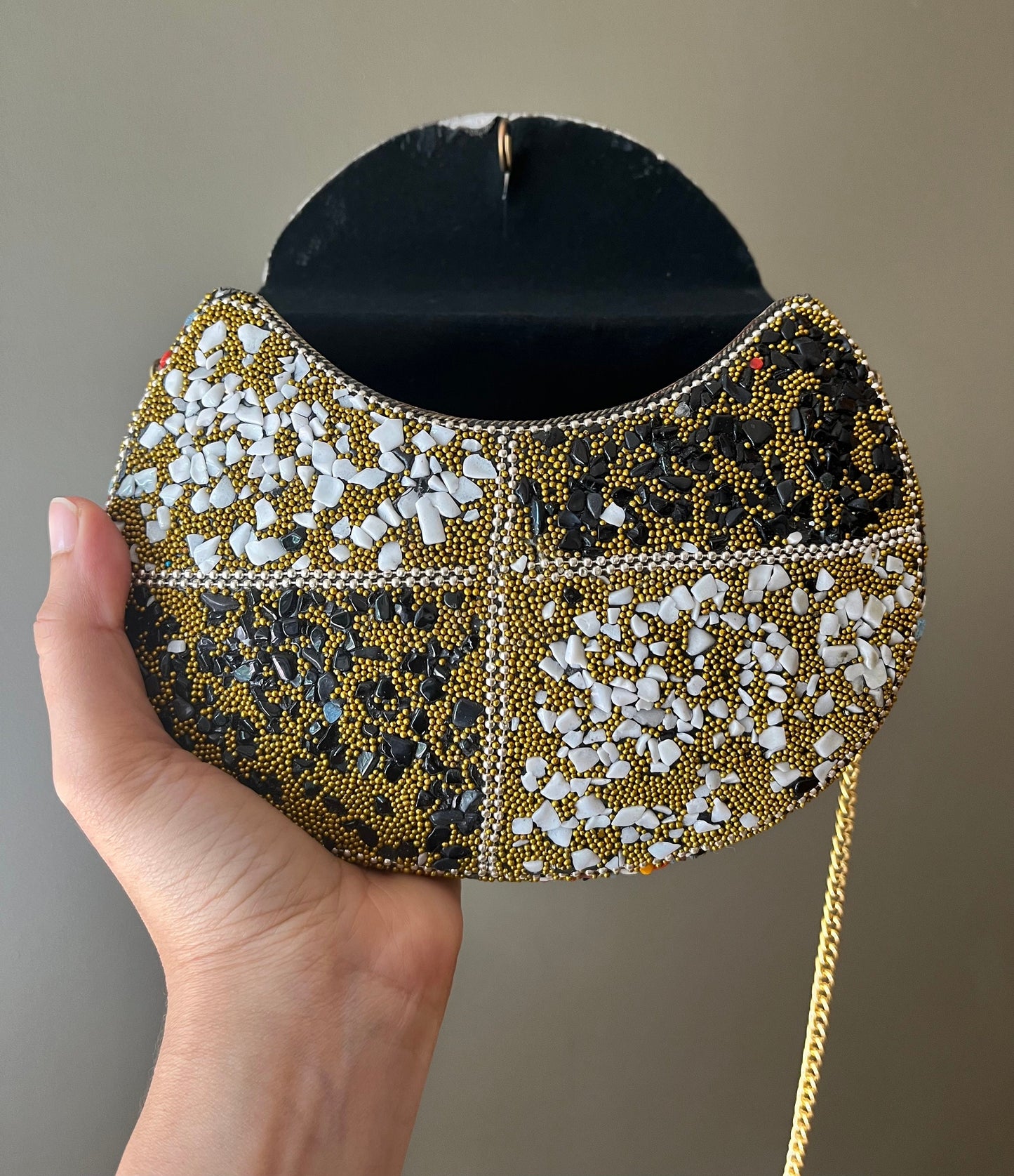 Timeless Elegance: Handmade Mosaic Clutch Purse with Stonework  - Colorful stonework bag | Unique Indian Sling Bag - A Special Gift for Her