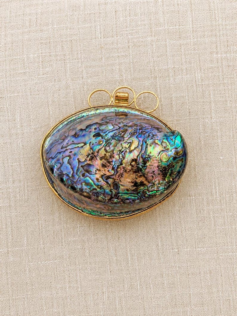 Blue Abalone Shell Clutch