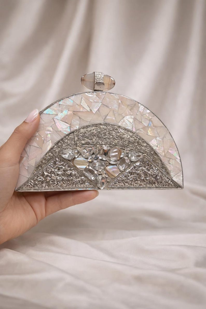 Pearl & Shard Mother-of-Pearl Evening Clutch