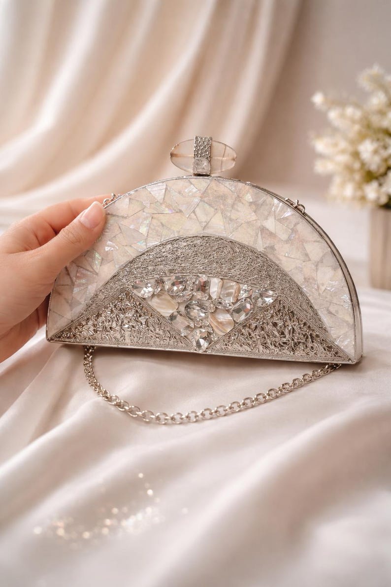 Pearl & Shard Mother-of-Pearl Evening Clutch