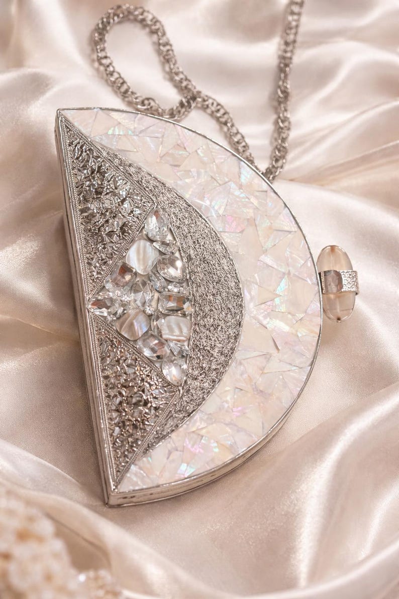 Pearl & Shard Mother-of-Pearl Evening Clutch