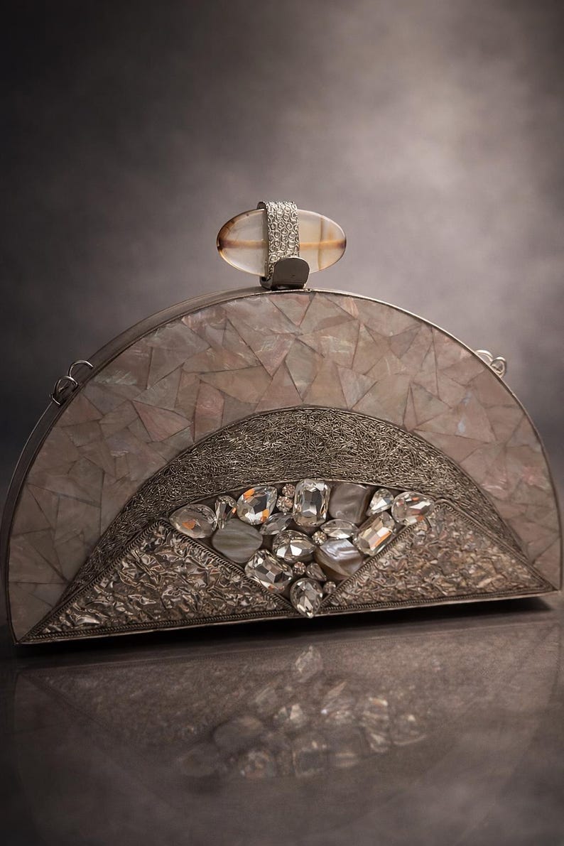 Pearl & Shard Mother-of-Pearl Evening Clutch