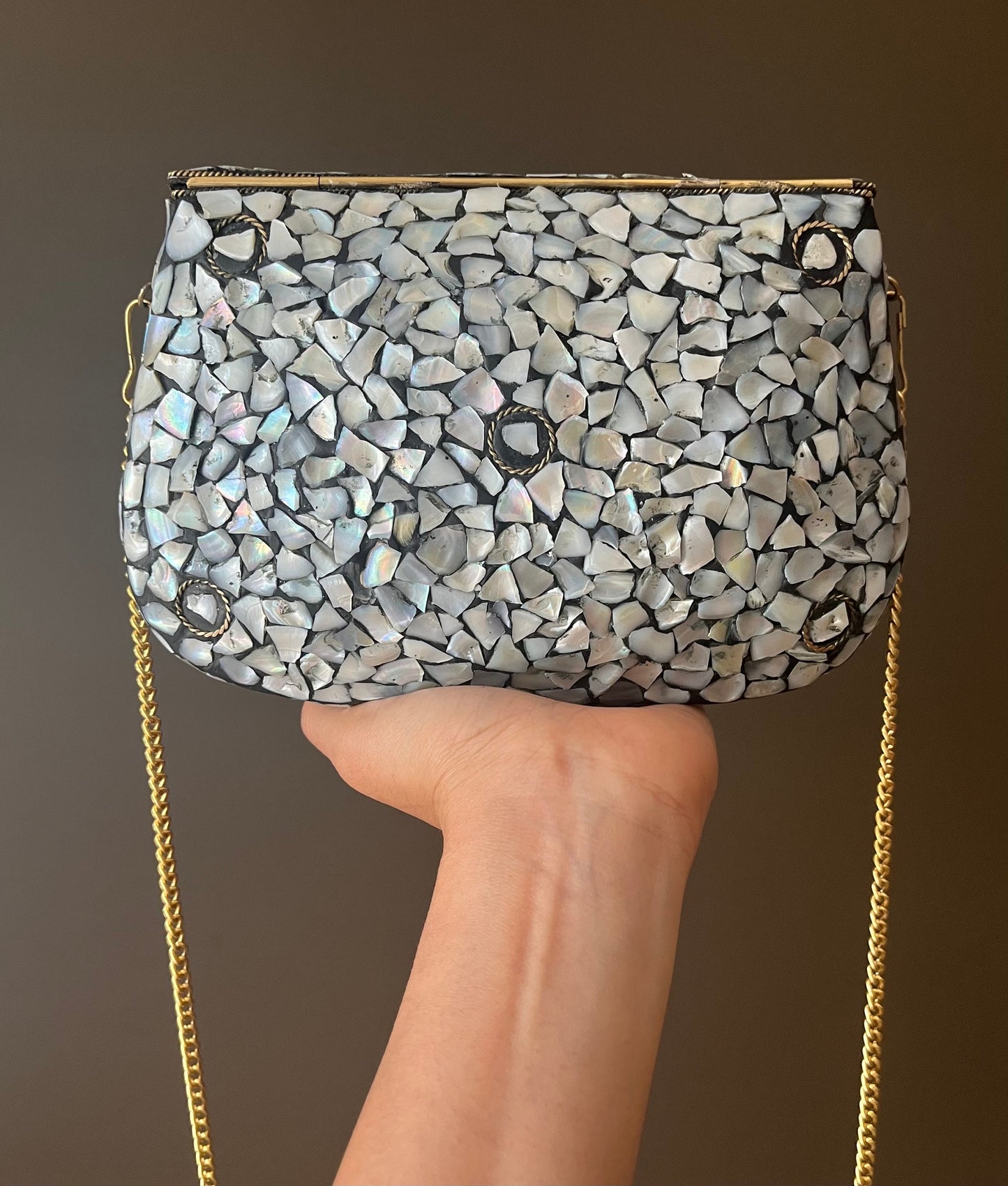 Mosaic Clutch Purse for Her | Metal Clutch | Indian Handmade Sling Bag | Vintage Style Purse | Handmade Clutch | Thanksgiving Gift for her