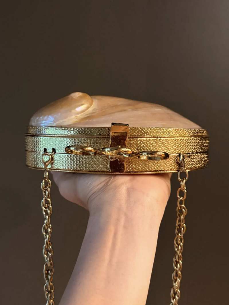 Mother-of-Pearl Seashell Clutch