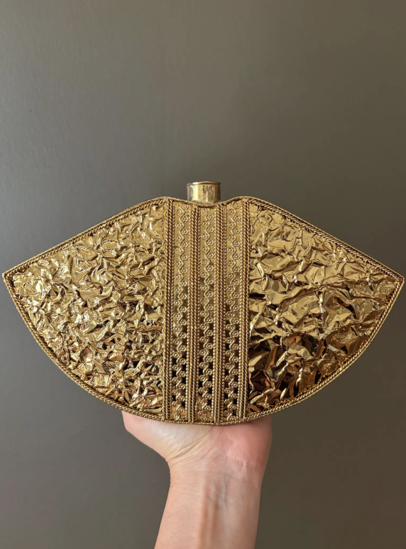 Blue Abalone & Mother-of-Pearl Art Deco Clutch