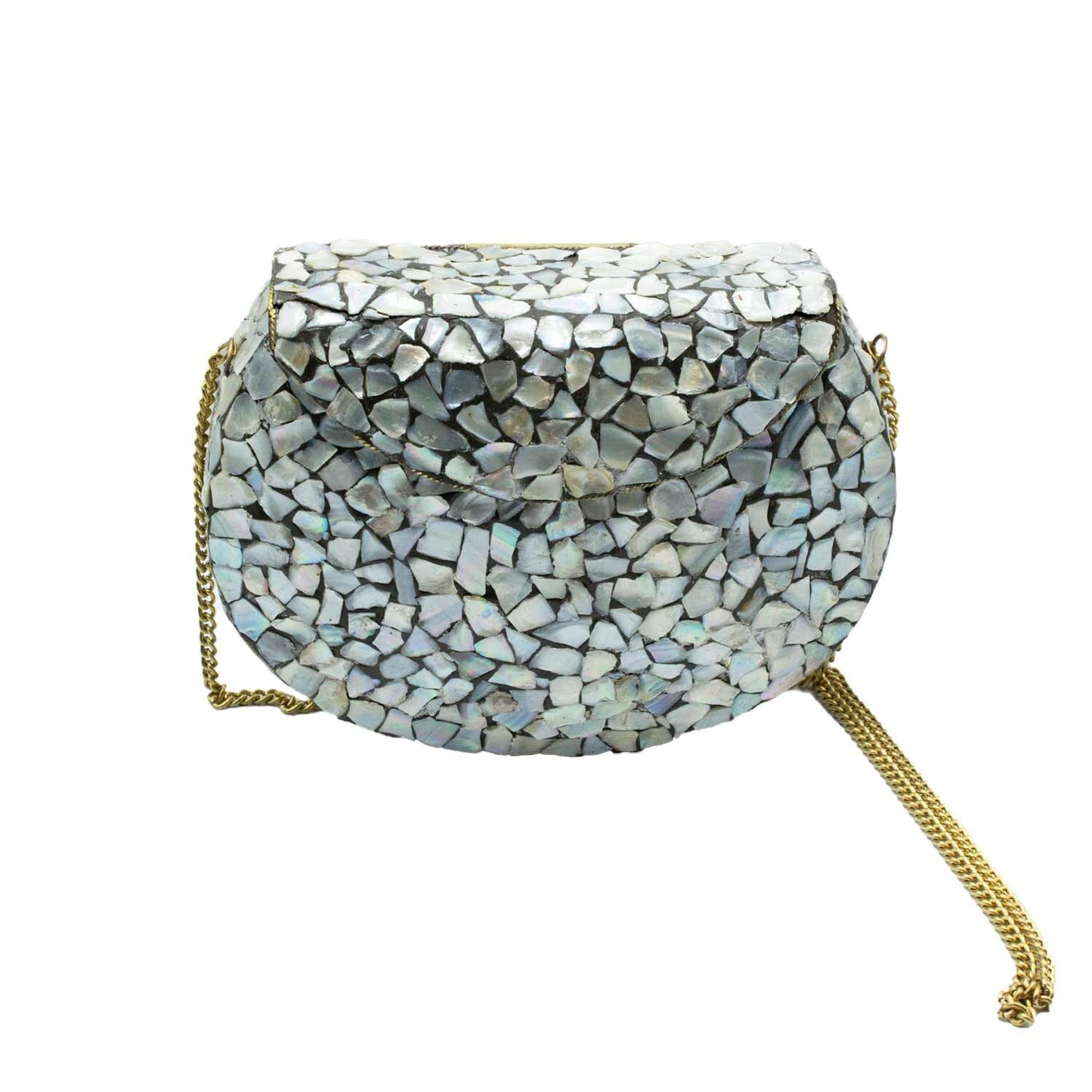 Mosaic Clutch Purse for Her | Metal Clutch | Indian Handmade Sling Bag | Vintage Style Purse | Handmade Clutch | Gift for her, Silver